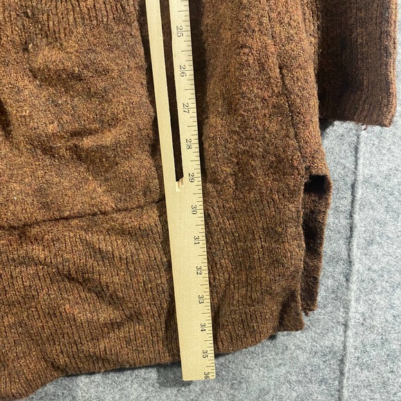 Madewell Cardigan Small Brown Knit Kent Long Sleeve Open Longline Sweater - Picture 9 of 14